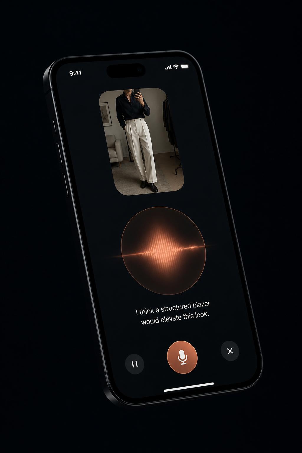 Live AI Stylist — The Array app screen